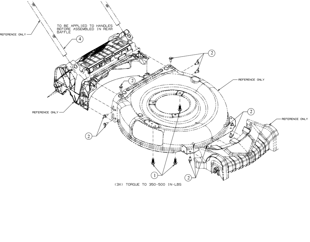 Deck Hardware Diagram and Parts List for (12AEN2S7710)(2020) Cub Cadet Lawn Mower